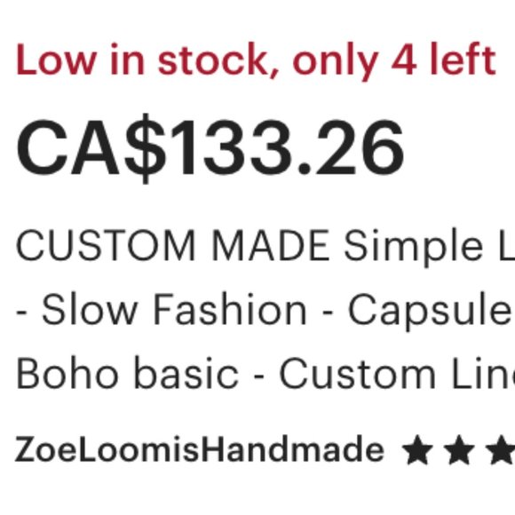 Black linen sashiko stitch tunic dress with pockets - handmade by Zoe Loomis - Picture 16 of 16